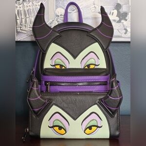 Loungefly ❤️ Logo Disney Maleficent with Matching Wallet